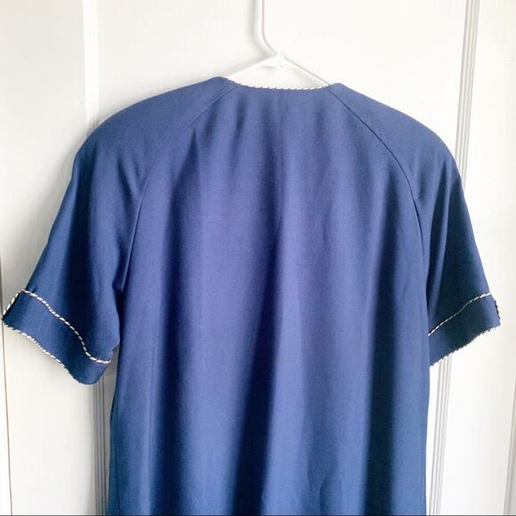 VTG Ciao LTD Short Sleeve Button Up Dress Gold Buttons Flight Attendant 1980s 8 - Picture 11 of 13